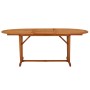 Mesa de jardín madera maciza de eucalipto 200x100x75 cm