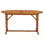 Mesa de jardín madera maciza de eucalipto 200x100x75 cm