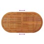 Mesa de jardín madera maciza de eucalipto 200x100x75 cm