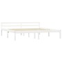 Estructura de cama sin colchón madera de pino blanco 160x200 cm