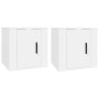 Muebles para TV de pared 2 uds blanco 40x34,5x40 cm