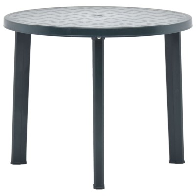 Mesa de jardín de plástico verde 89 cm