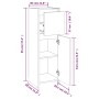 Armario de baño madera contrachapada roble ahumado 30x30x95 cm