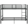 Litera de metal negro 90x200 cm