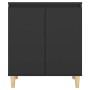 Aparador con patas madera contrachapada negro 60x35x70 cm