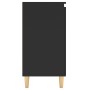 Aparador con patas madera contrachapada negro 60x35x70 cm