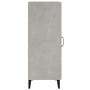 Aparador de madera contrachapada gris hormigón 34,5x34x90 cm