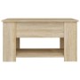 Mesa de centro madera de ingeniería roble Sonoma 79x49x41 cm