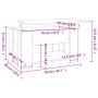 Mesa de centro madera de ingeniería roble Sonoma 79x49x41 cm