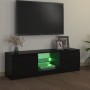 Mueble para TV con luces LED negro 120x30x35,5 cm
