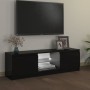Mueble para TV con luces LED negro 120x30x35,5 cm