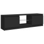 Mueble para TV con luces LED negro 120x30x35,5 cm