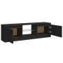 Mueble para TV con luces LED negro 120x30x35,5 cm