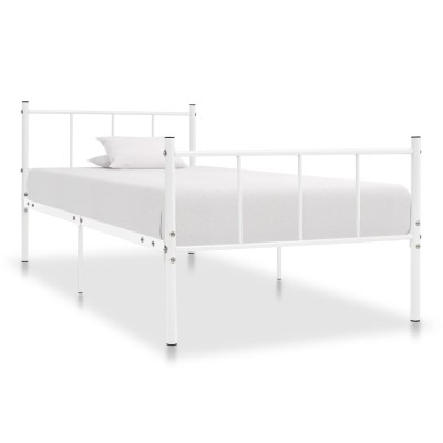 Estructura de cama sin colchón metal blanco 90x200 cm
