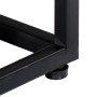 Mesita de noche de madera maciza reciclada y acero 40x30x50 cm