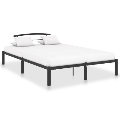 Estructura de cama sin colchón metal negro 160x200 cm