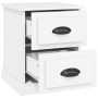 Mesitas de noche 2 uds madera contrachapada blanco 39x39x47,5cm