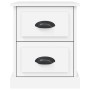 Mesitas de noche 2 uds madera contrachapada blanco 39x39x47,5cm