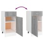 Armario bajo cocina madera ingeniería gris Sonoma 40x46x81,5 cm