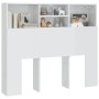 Mueble cabecero blanco brillante 120x19x103,5 cm