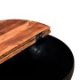 Set mesa de centro forma de bol 2 uds madera reciclada negro
