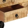 Mesa de centro de madera de mango rugosa 70x70x40 cm