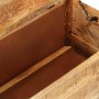 Mesa de centro de madera de mango rugosa 70x70x40 cm