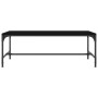 Mesa de centro de madera contrachapada negro 100x50x35 cm