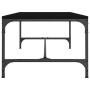 Mesa de centro de madera contrachapada negro 100x50x35 cm