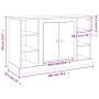 Aparador de madera contrachapada blanco 100x35,5x60 cm