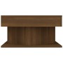 Mesa de centro madera de ingeniería roble marrón 57x57x30 cm