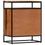 Aparador de madera maciza reciclada y acero 60x35x76 cm