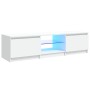 Mueble para TV con luces LED blanco 140x40x35,5 cm