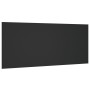 Cabecero de cama madera contrachapada negro 200x1,5x80 cm