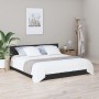 Cabecero de cama madera contrachapada negro 200x1,5x80 cm