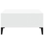Mesa de centro madera contrachapada blanca 60x60x30 cm