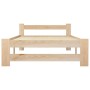 Estructura de cama sin colchón madera maciza de pino 100x200 cm