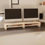 Soporte de monitor madera maciza de pino 100x24x13 cm