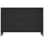 Aparador de madera contrachapada negro 104x35x70 cm