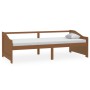 Sofá cama de 3 plazas sin colchón marrón miel 90x200 cm