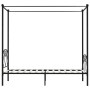Estructura cama con dosel sin colchón metal negro 120x200 cm