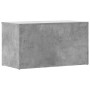 Baúl almacenaje madera contrachapada gris hormigón 84x42x46 cm