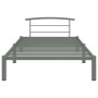 Estructura de cama sin colchón metal gris 90x200 cm
