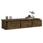 Armario pared madera contrachapada roble ahumado 88x26x18,5 cm