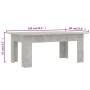 Mesa de centro madera contrachapada gris hormigón 100x60x42 cm