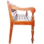 Banco Batavia madera maciza de caoba marrón oscuro 136 cm