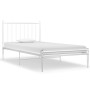Estructura de cama sin colchón metal blanco 90x200 cm