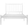 Estructura de cama sin colchón metal blanco 90x200 cm
