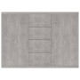 Aparador de madera contrachapada gris hormigón 60x30x70 cm