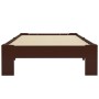 Estructura cama sin colchón madera pino marrón oscuro 90x200 cm